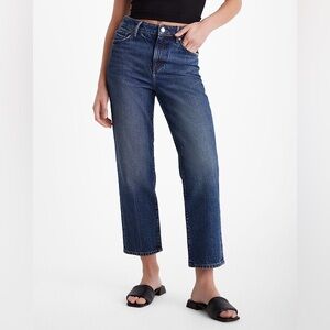 Express Dark Blue Straight Leg Jeans